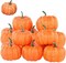 Twelve Items Little Man-Made Pumpkins, Realistic Emulation tiny pumpkins Halloween Mini Artificial Pumpkins for Fall Decorations for an Autumn Thanksgiving Theme Party Orange mini pumpkins